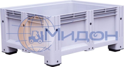 Контейнер пластиковый D-Box 1210 S (580) крупногабаритный 1200 х 1000 х 580 сплошной на ножках