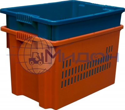 Ящик пластиковый 603 универсальный, сплошной 600 х 400 х 350