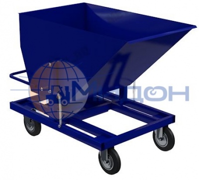 Тележка для сбора стружки и СОЖ, ТПС ( 750х1235х820 ) (колёса ф125: стандартные, Китай)