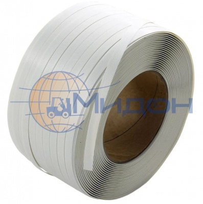Лента полипропиленовая (ПП) 19х1мм (белая) 1 бухта 1000 м (автомат, полуавтомат, ручная)
