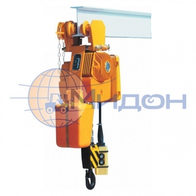 Таль электрическая цепная передвижная ВE072М ручной привод тележки (Болгария) 250кг 3,2 м скорость подъёма 8.0/2.4 м/мин