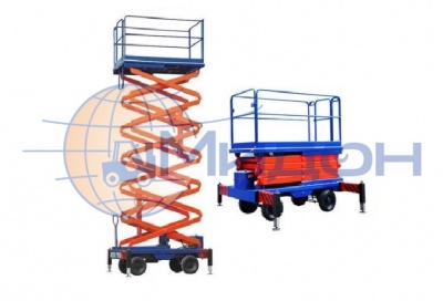 Подъемник ножничный передвижной с электроподъёмом SJY 500 кг 11 м (от сети)