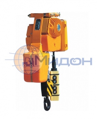 Таль электрическая цепная стационарная ВE012М на пальцах (Болгария) 250кг 6,4 м скорость подъёма 8.0/2.4 м/мин