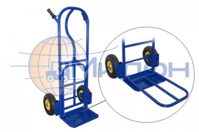 Тележка двухколёсная КГ 250 П (250кг) с откидной полкой (без колёс)