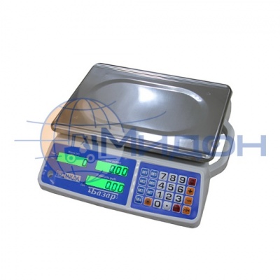 Весы торговые МИДЛ МТ 30 МЖА (5/10; 230x340) "Базар" 3у (сеть.акб.бат.)